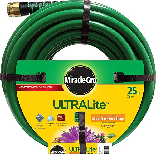 Swan Products MGUL12025 Miracle-Gro ULTRALite Compact Lightweight Garden Hose 25' x 1/2