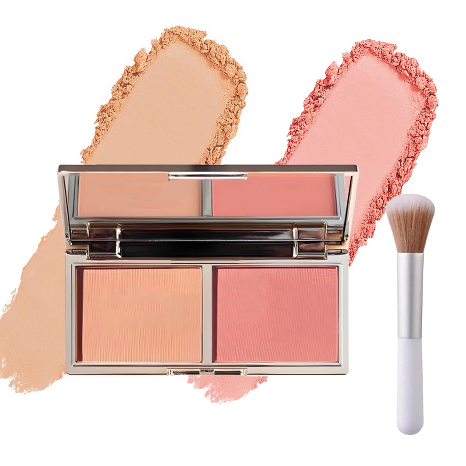 2-in-1 Blush Palette with Mirror and Brush