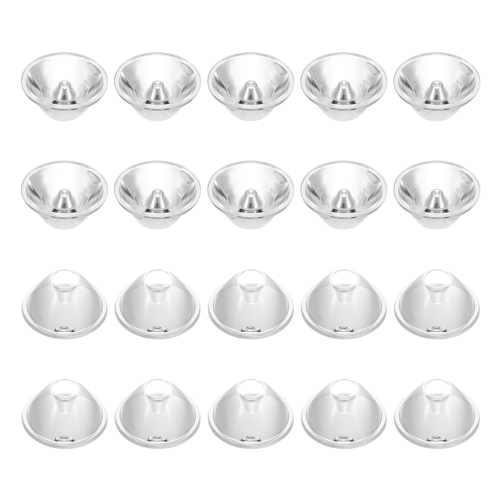 PATIKIL 8 Degree 20mm High Power LED Lens, 20 Pcs LED Reflector Collimator Acrylic Optical PMMA Smooth Surface Lenses Focusing LED Lens for 1W LED Light Lamp Bulb Spotlight Panel, Clear
