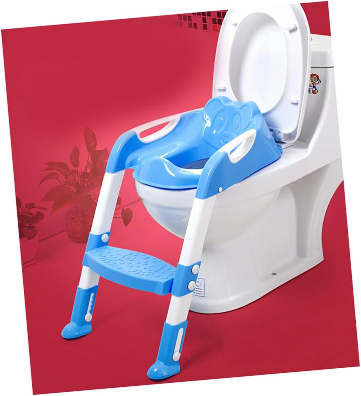 BESTonZON Toddler Toilet Ladder Baby Potty Training Seat Children's Toilet Seat Folding Material