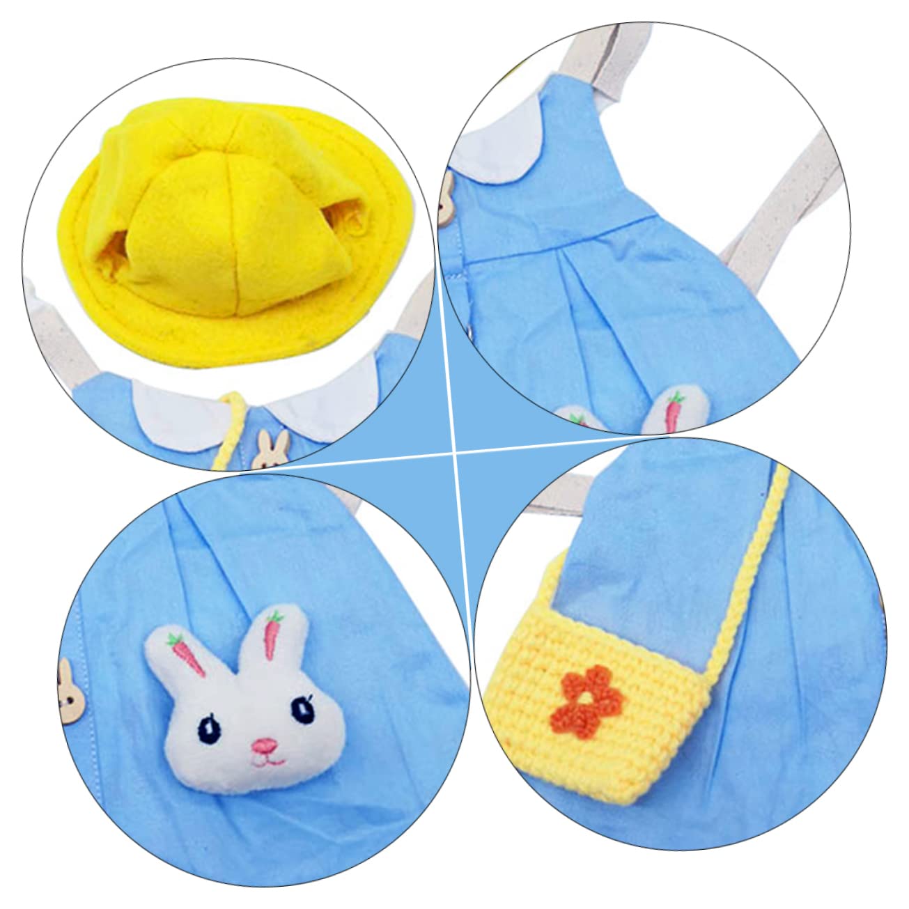 YARNOW 3 Set Guinzaglio Di Coniglio Costumi Da Furetto Vestiti Da Coniglietto Accessori Per Criceti Accessori Per Animali Domestici Cucciolo Cotone Capi Di Abbigliamento Coniglio