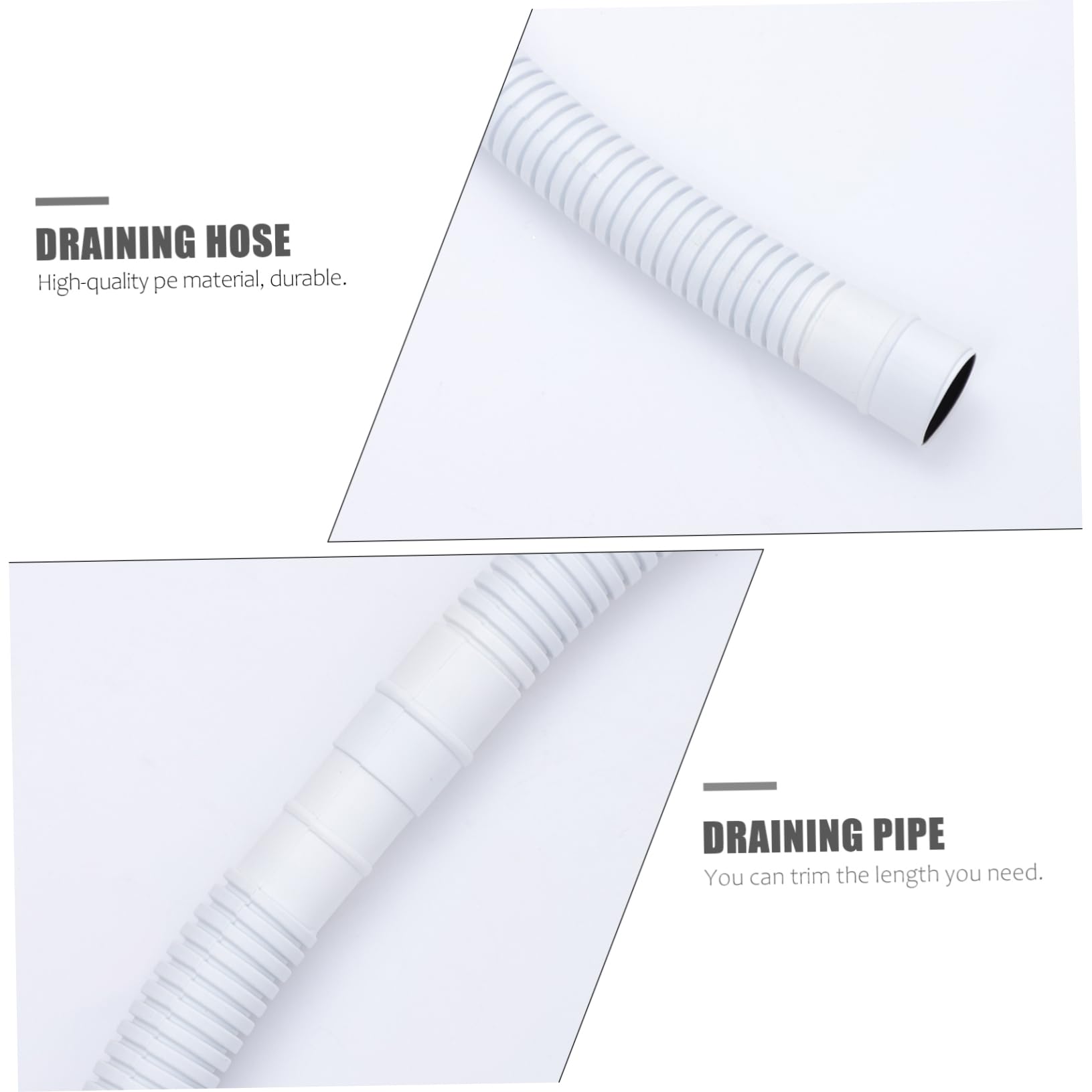 Tubo Scarico Condensa Condizionatore Pe Rinforzato 1 Pz | Tubo Flessibile per Scarico Condensa Condizionatore, Atmosfera Estiva, Installazione Semplice