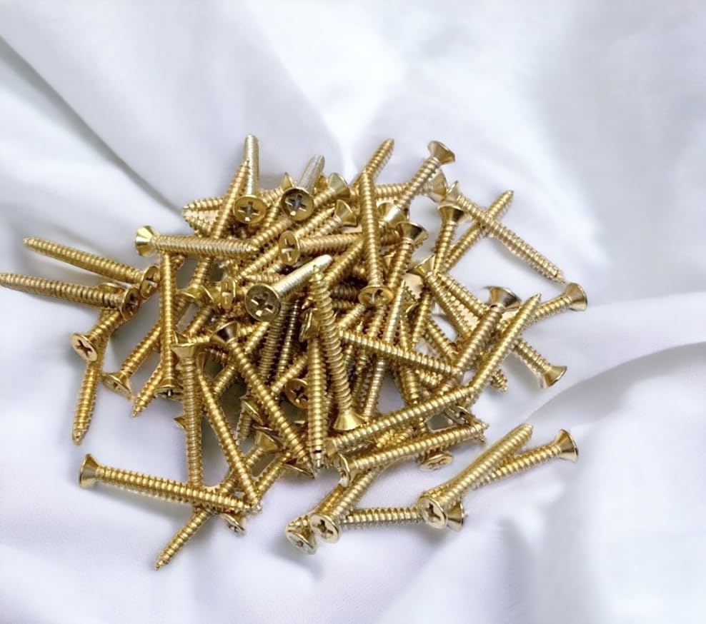 "BRASK" STEEL SELF TAPPING SCREWS CSK PHILLIPS HEAD 38 MM X 8 MM (1.1/2") GOLDEN COLOUR (PACK OF 500 PCS) (B0BSDQ8M6G) Amazon Price History, Amazon Price Tracker