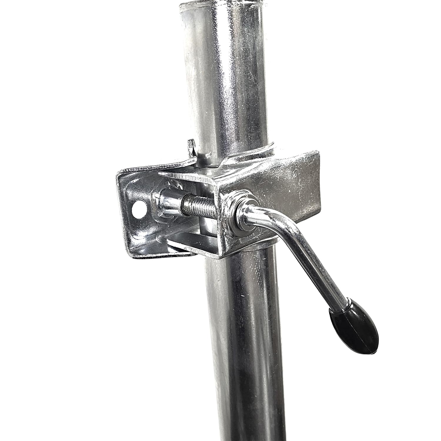 KATSU Roue Jockey 48 mm avec 10" Pneu Pneumatique en Caoutchouc avec Pince et 1m Câble en Acier Inoxydable pour Caravane Remorque de Voiture en Acier Galvanisé