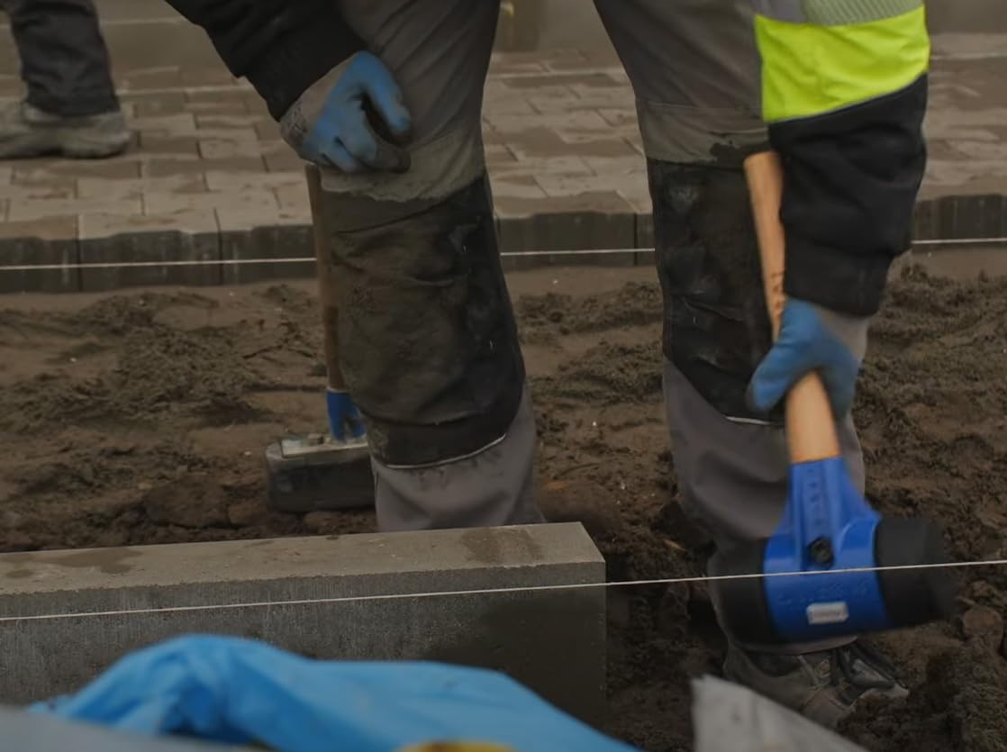 Martillo de goma para pavimentar bordillos de hierro dúctil