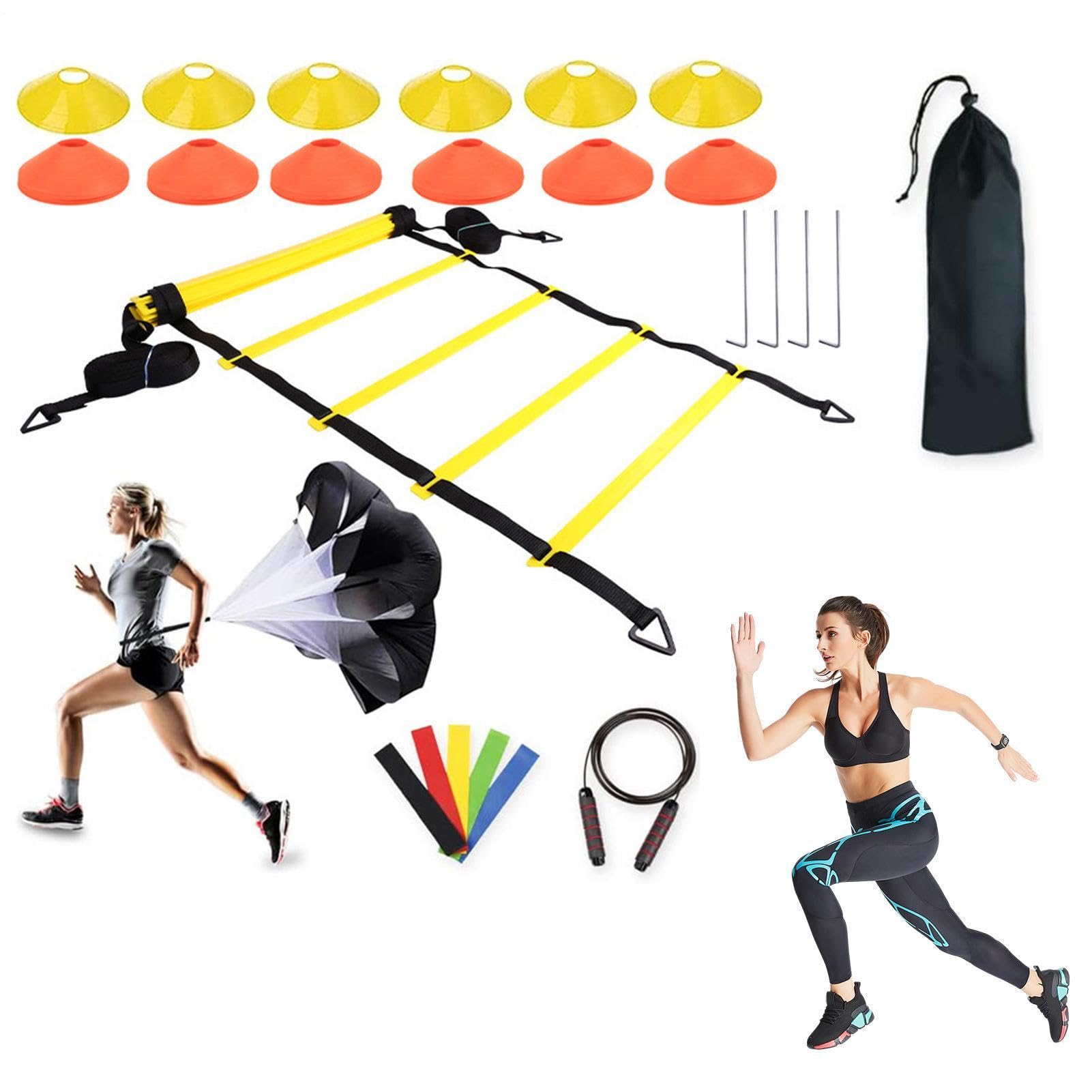 Agility Training Equipment, Football Training Equipment Set, Effective | Agility Training, Speed Training Equipment, Long Lasting Agility Training Speed, Easy To Use, Portable for Enhanced Performan