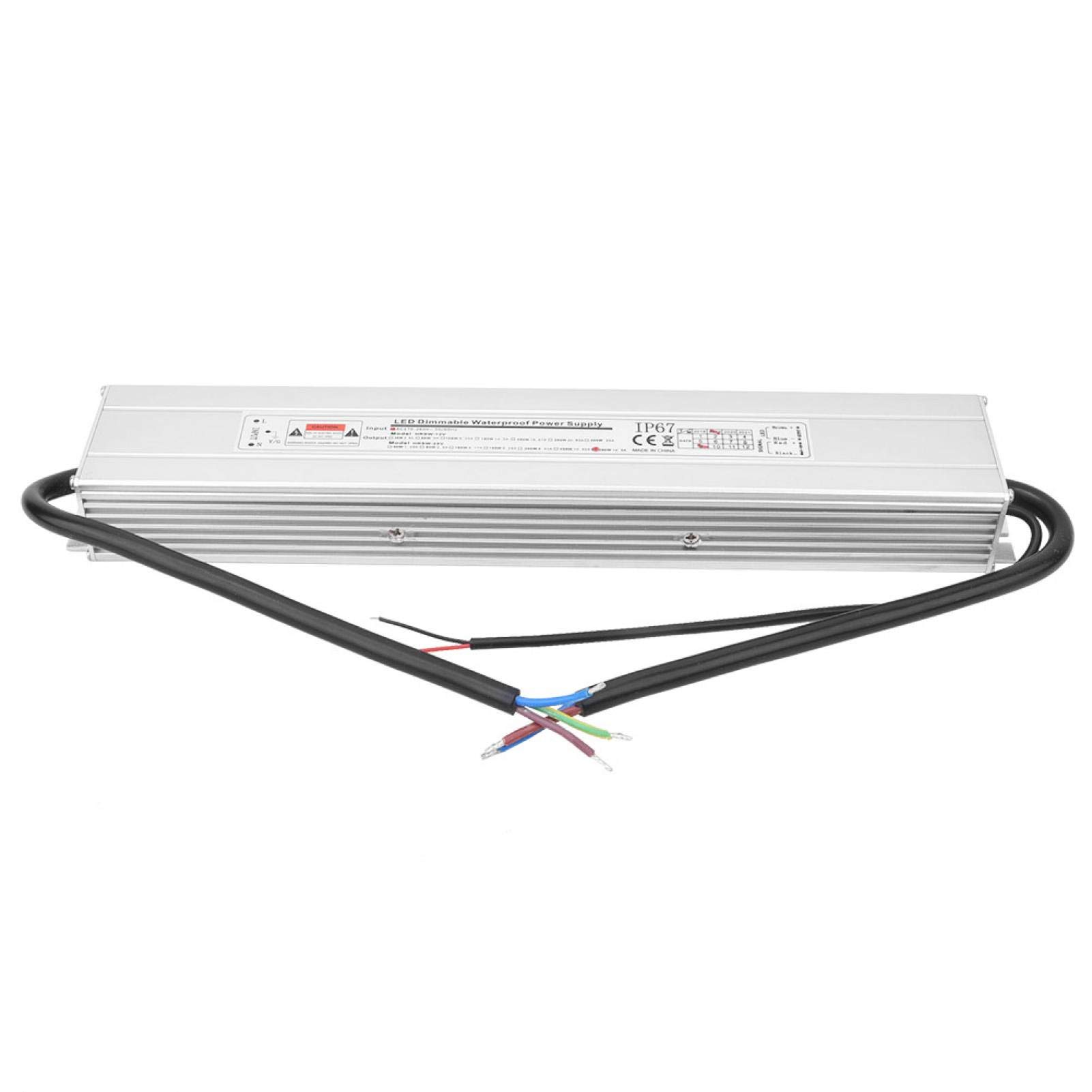 Jeanoko AC170-260V 24V 300W Alimentatore dimmerabile Adattatore di alimentazione impermeabile Trasformatore magnetico a tensione costante LED 12,5A
