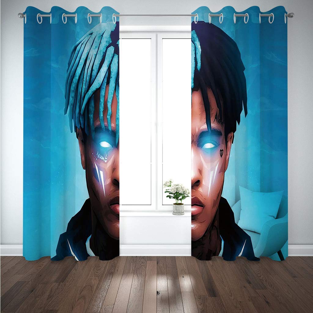 Vorhänge Kinderzimmer Junge 3D Junge Mit Blauem Hintergrund Jungen Kinder Mädchen, Blickdicht Dekor Schlafzimmer 140x240 cm Verdunkelungs Fenster Vorhang Panels, Gardinen Mit Ösen