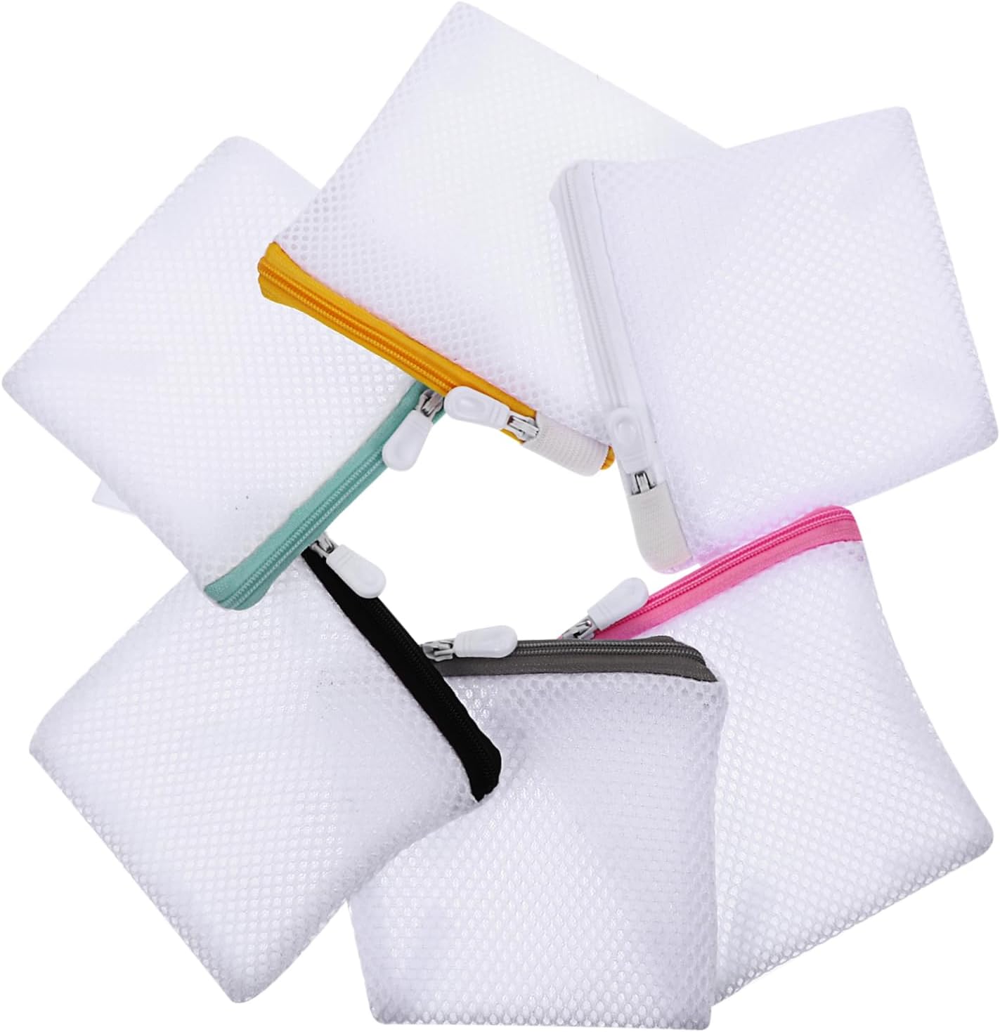 6pcs laundry bag zipper mesh bags washing machine mini travel toiletries bag mesh
