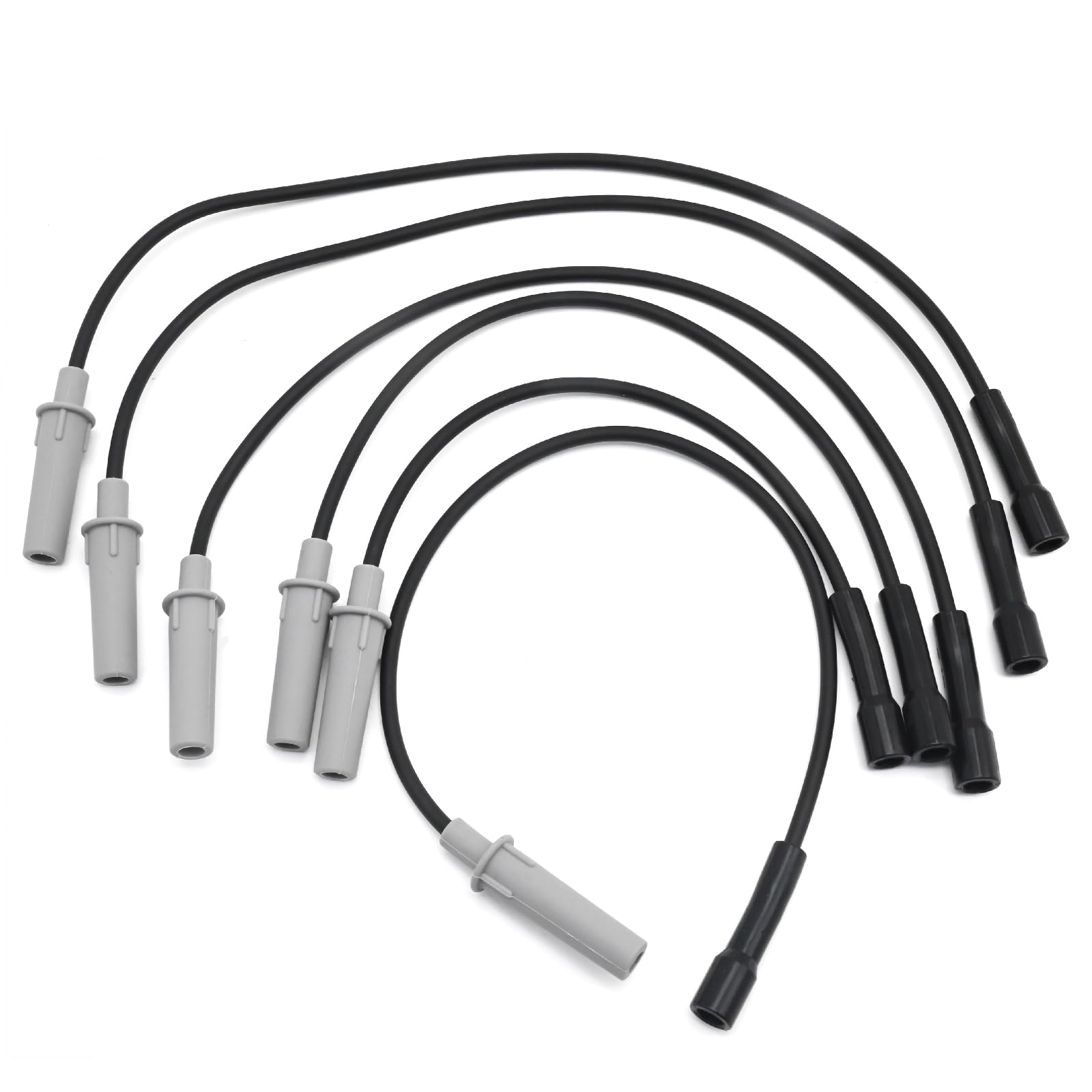 Vkinman 6Pcs 5019593AA Ignition Wires, Ignition Spark Plug Wire Harness Replacement for Chrysler Grand Voyager 2001-2002, Dodge Caravan 2001-2007, Replaces 5019593AA, 16-846E, 671-6137, 7B0905409