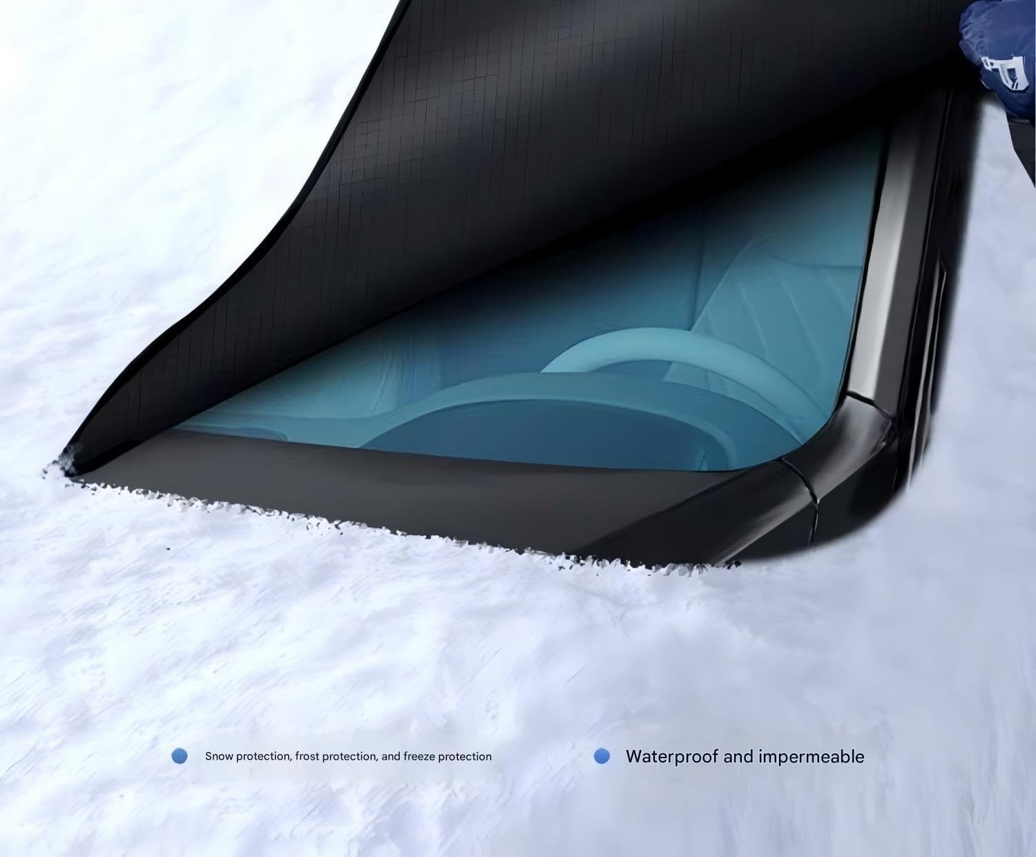 Sonnenschutz Auto Frontscheibe für BMW 5 Serie F10 2009-2017, Außen Schnee EIS Frost Staub und UV Schutz Rost Wischer & Spiegel Schutz
