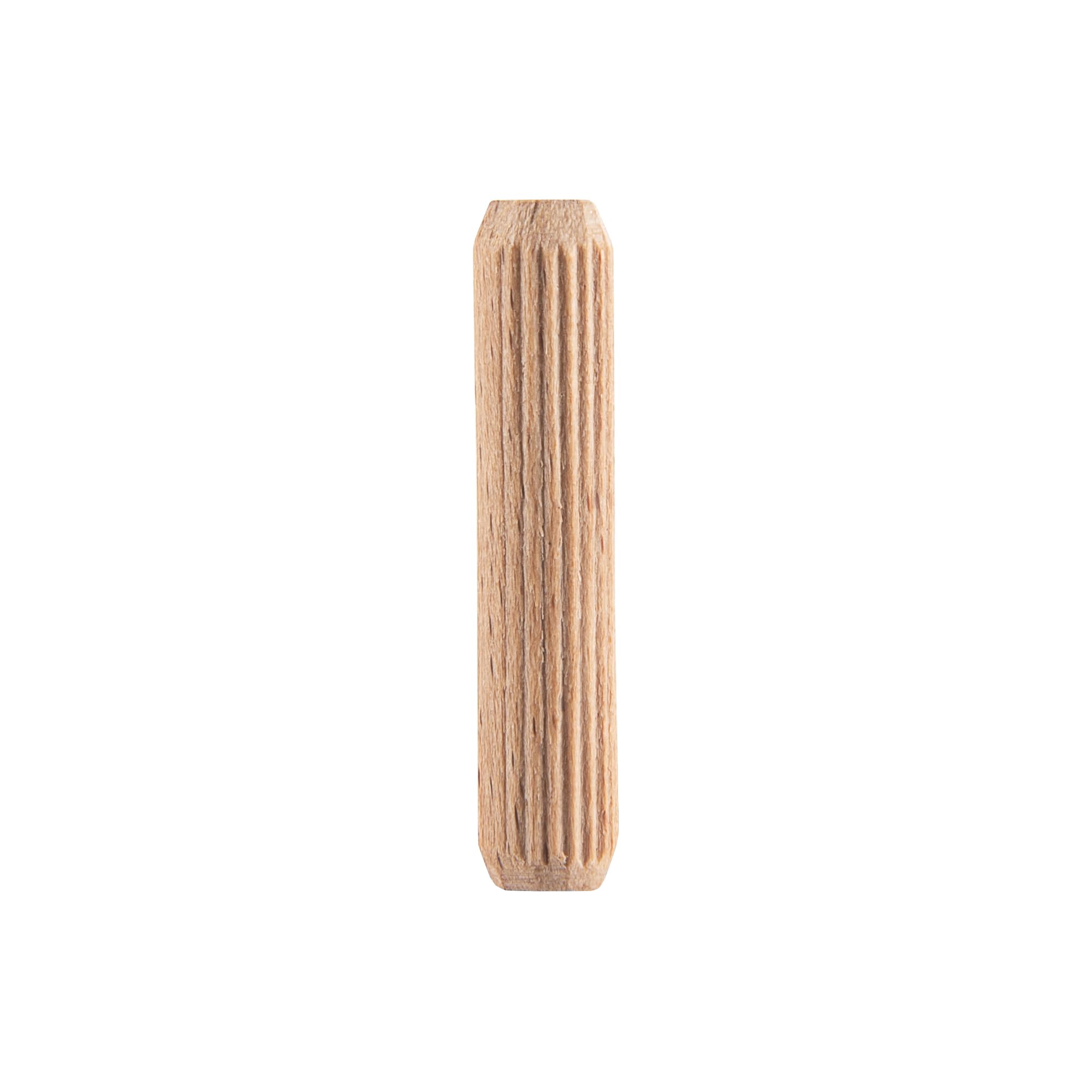 Trend Grain/Light Wooden Dowels, 6 X 30 Mm, 50 Pack, Beechwood With Full-Length Glue Grooves, Fsc Certified, Dwl/6X30/50