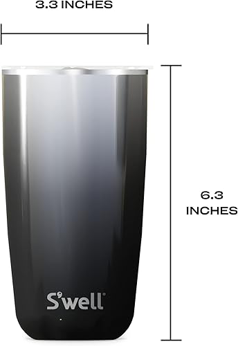 Miniatura 8 de S'well Vaso de acero inoxidable con tapa, recipientes aislados al vacío de triple capa que mantiene las bebidas frías durante 12 horas y calientes