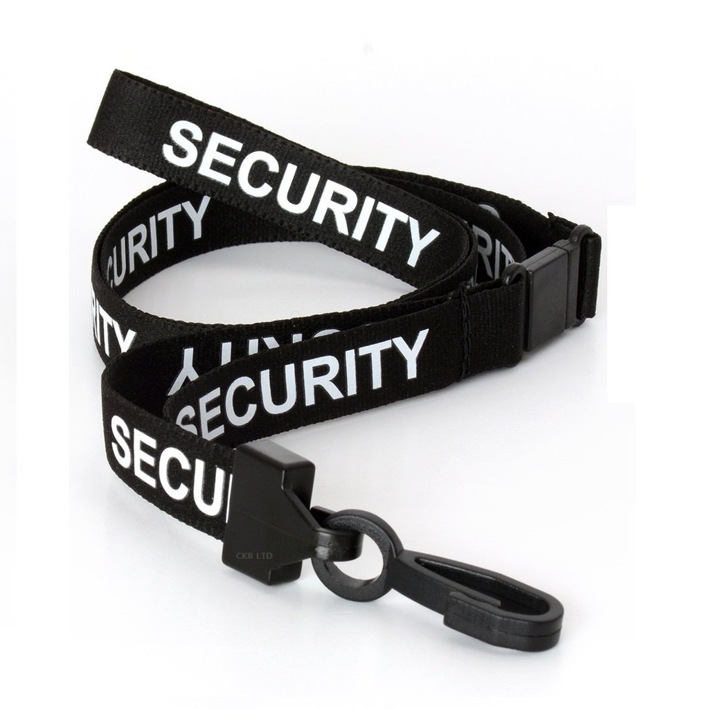 CKB Ltd Security LANYARDS Breakaway smycz bezpieczeństwa pasek na szyję obrotowy plastikowy klips do uchwytu na dowód osobisty - konstrukcja szybkiego odpinania