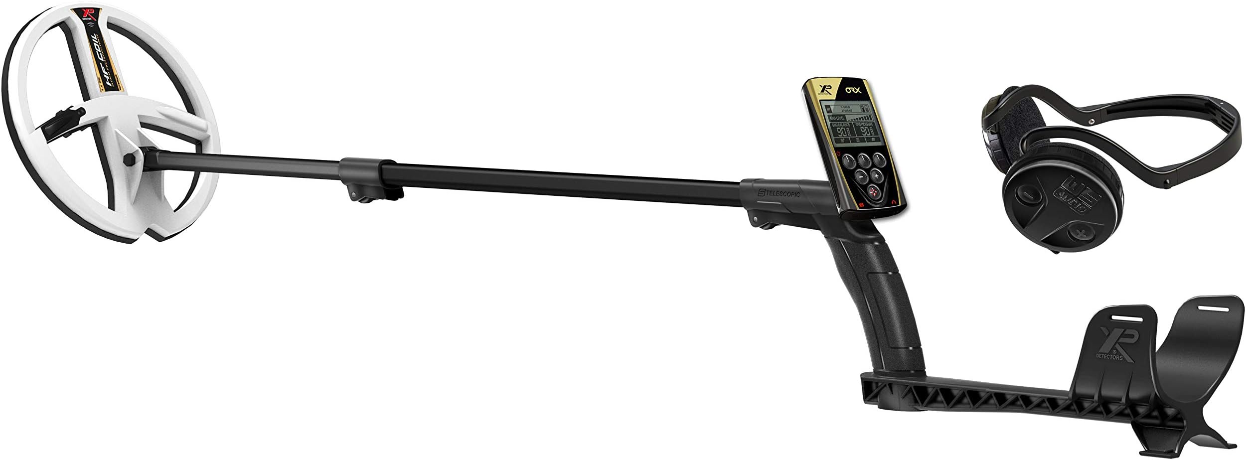 XP Metal Detectors ORX Detector - Specialized in Gold Hunting - FX02 Wired Headphones, WSAUDIO Wireless Headphones, HF Coil (9'') up to 50kHz, Remote Control and S-Telescopic Lite Stem (ORX-22FX02E)