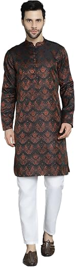 Jompers Embroidered Cotton Kurta with Pyjama