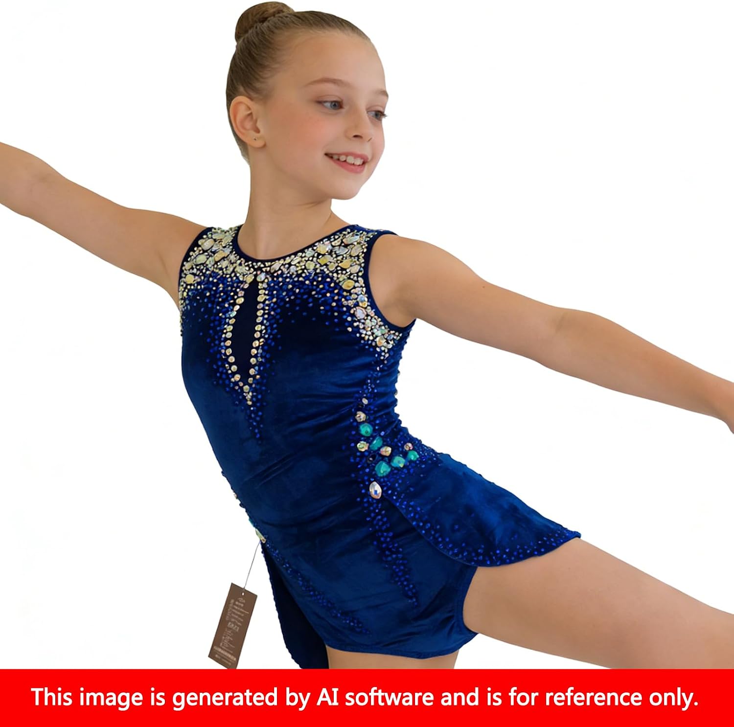 LIUHUO Rhythmic Gymnastics Leotards Costumes Sleeveless Women Girls Competition Leotard New Rules Polyester Comfortable