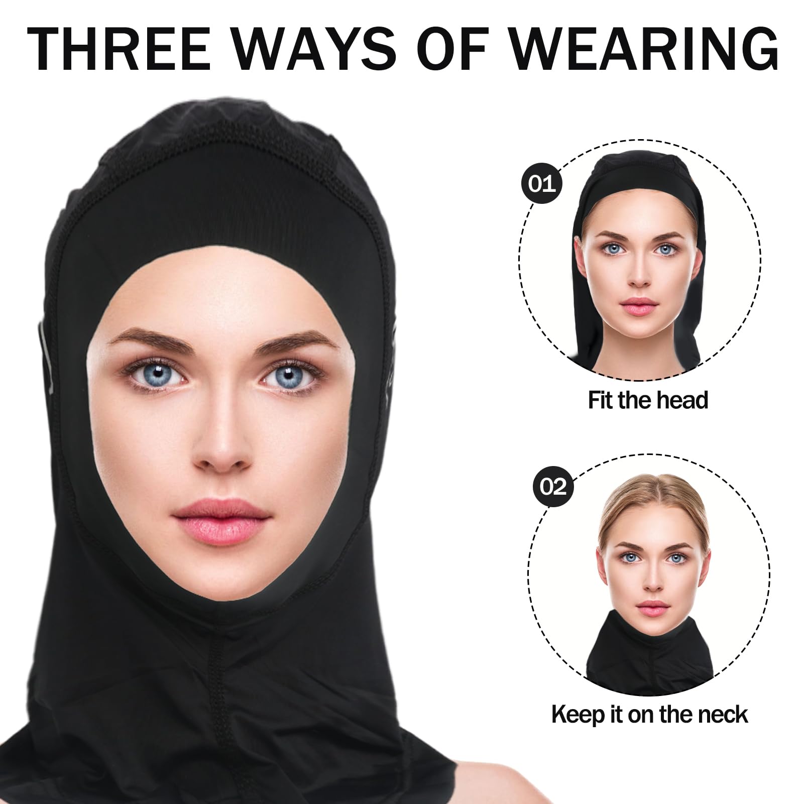 Cagoule Été pour Homme et Femme, Cagoule Moto ete Masque Moto, Masque d'orage rafraîchissant en Soie glacée pour Les Sports de Plein air comme Le vélo, la Moto et Le Cyclisme