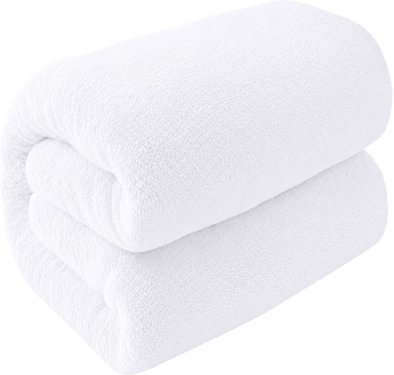 Aaf Textiles Bath Sheets Extra Large Oversized 96 x180 cm in White, 100% Egyptian Cotton Style 515 GSM Shower Towel – Thick and Absorbent, Hotel Quality Large Bath Towels for Adults