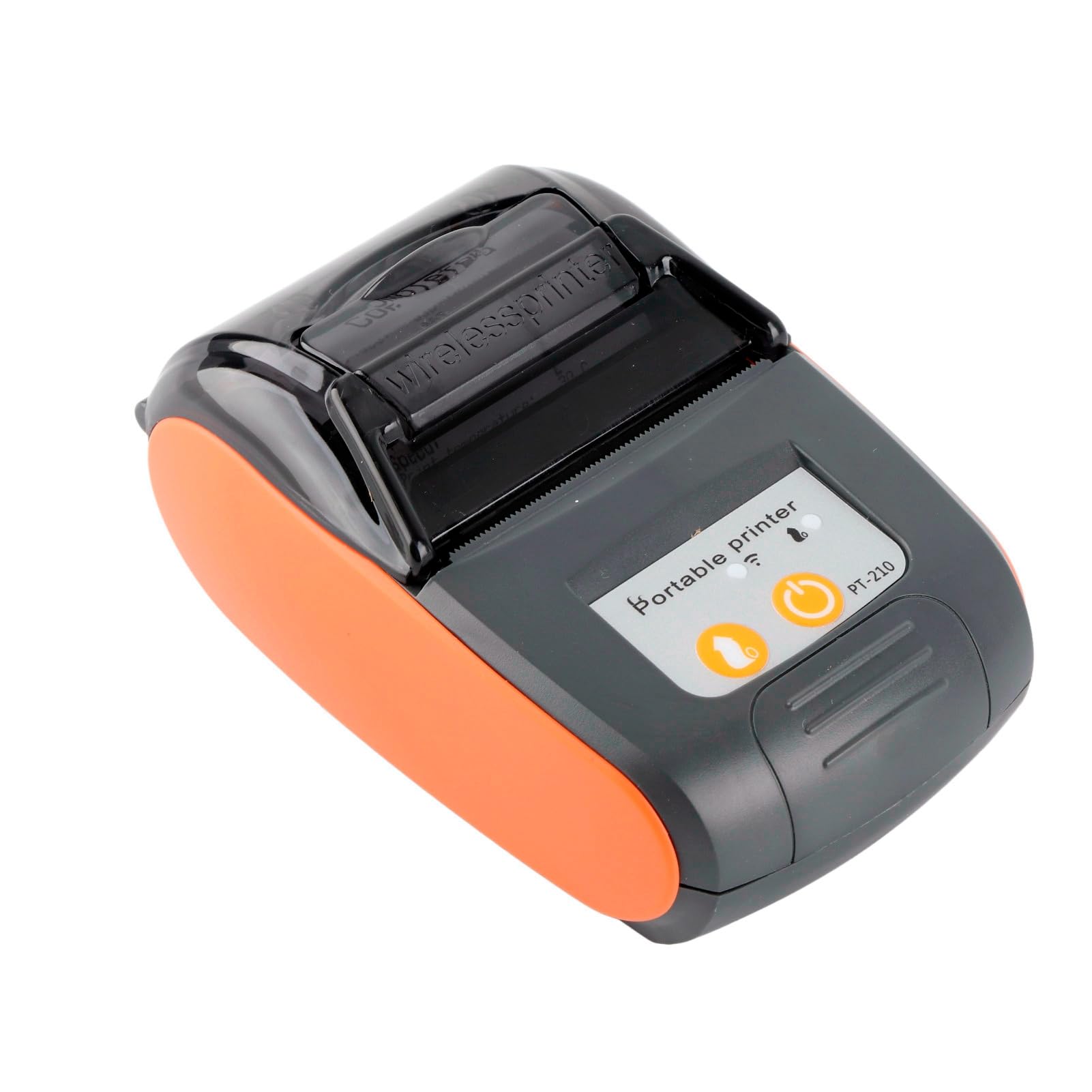 Stampante per Ricevute Bluetooth, Mini Stampante Termica Pos Portatile da 58 Mm, Stampante per Ricevute Portatile Wireless Stampante Termica per Fatture Bluetooth Supporto per Controllo da(Arancia)