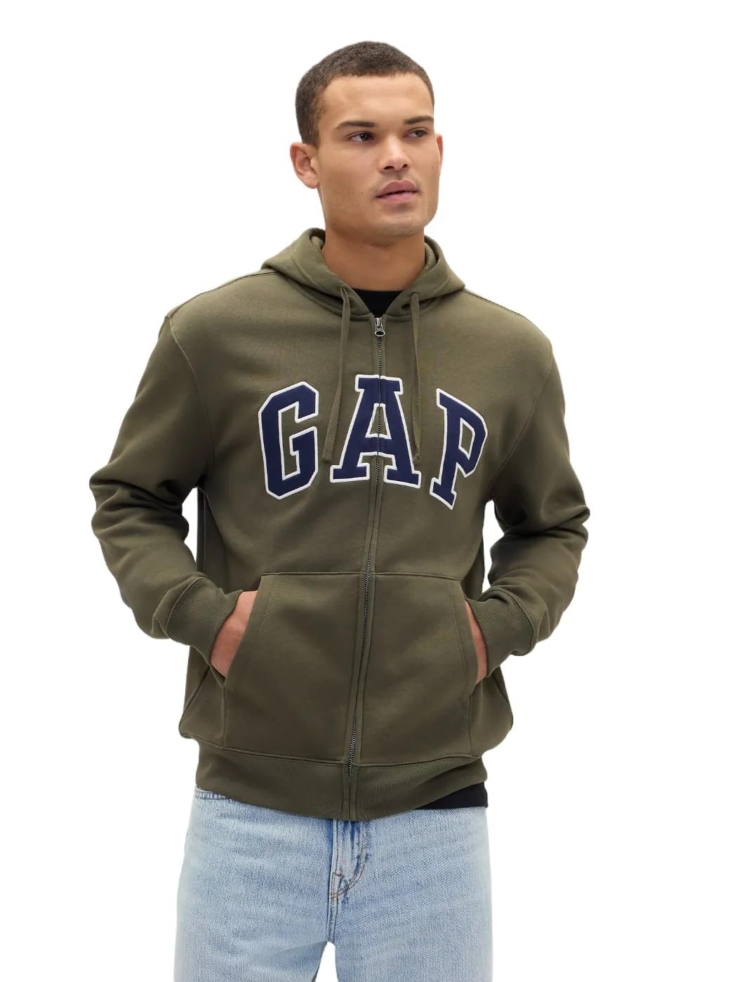 GAP Logo Heritage Hoodie Hooded Full Zip Sweatshirt