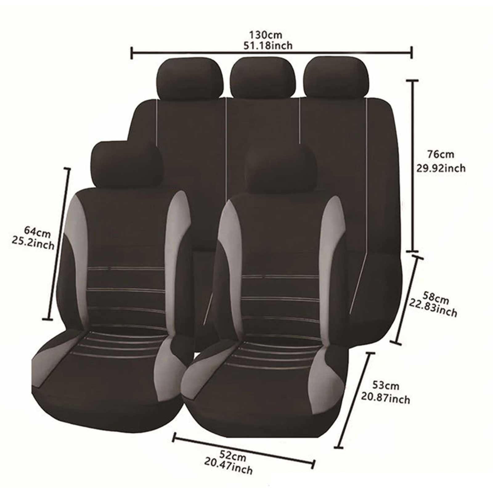 Auto Set Coprisedili Per Hyundai i20 5-Door / i20 N 5-Door BC3 GB PB 2009-2019 2020 2021 2022-2026, Traspirante Set Fodere Anteriori Posteriori Copri Auto Protezione Traspirante Interni Accessori