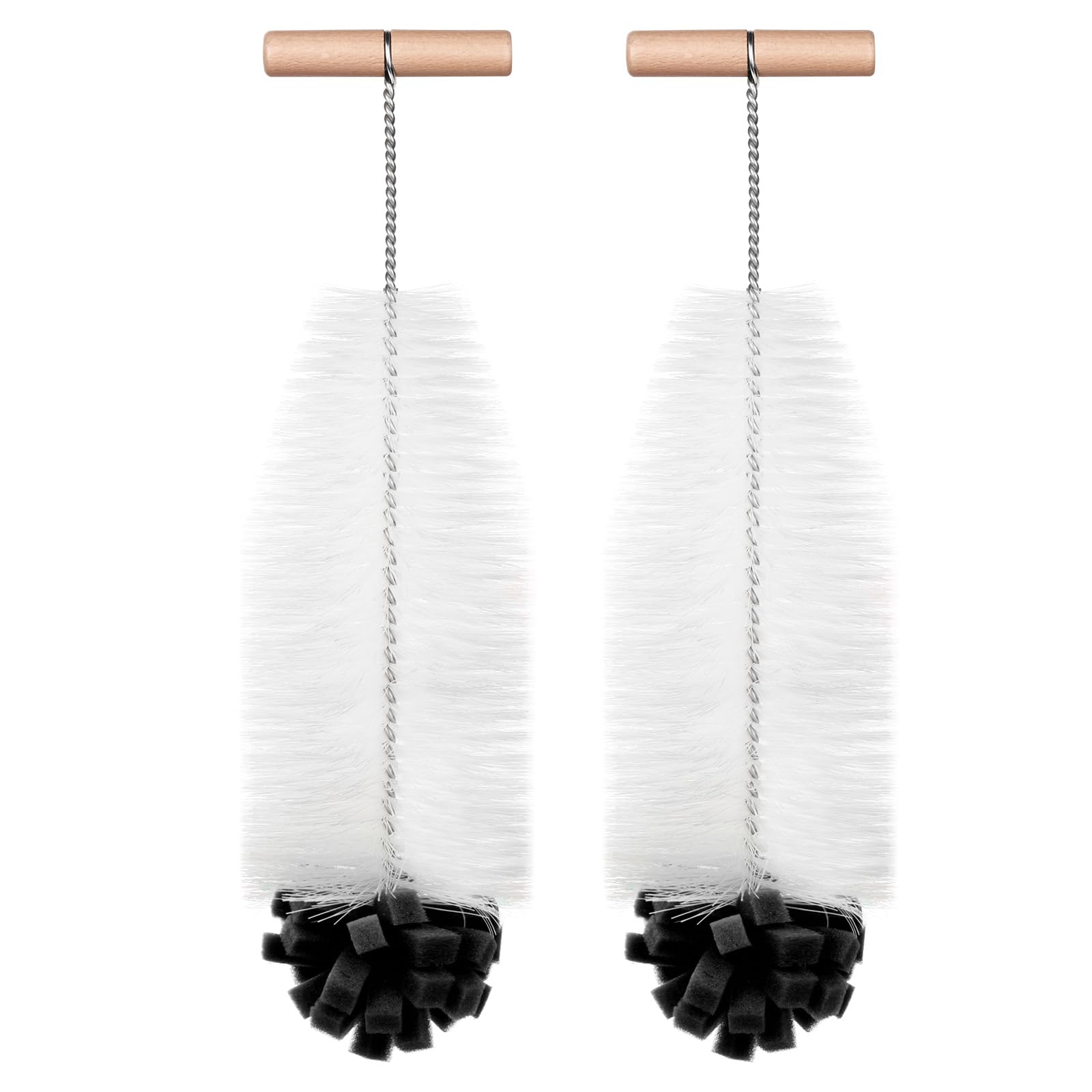 Brosse à Bouteilles AOOTE - Goupillon Dense Avec Embout Éponge Doux Pour Biberons Et Carafes