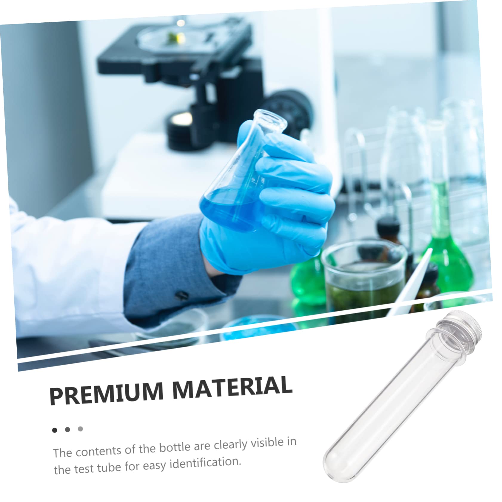 MUCKLILY Transparent Candy Tubes Multipurpose Storage Containers for Bath Salts Tampon Flasks for Travel and Party Favors