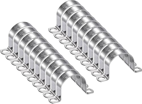 Miniatura 51 de HARFINGTON 5 abrazaderas de conducto de 4 1/4 pulgadas y 4.252 in, abrazadera de tubo M108 U, correa de tubo rígida de acero inoxidable, soporte