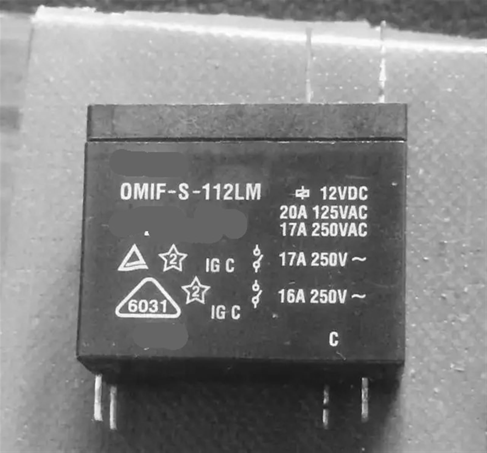Relais électromécanique OMIF-S-112LM 12V 17A pour circuit imprimé - 2