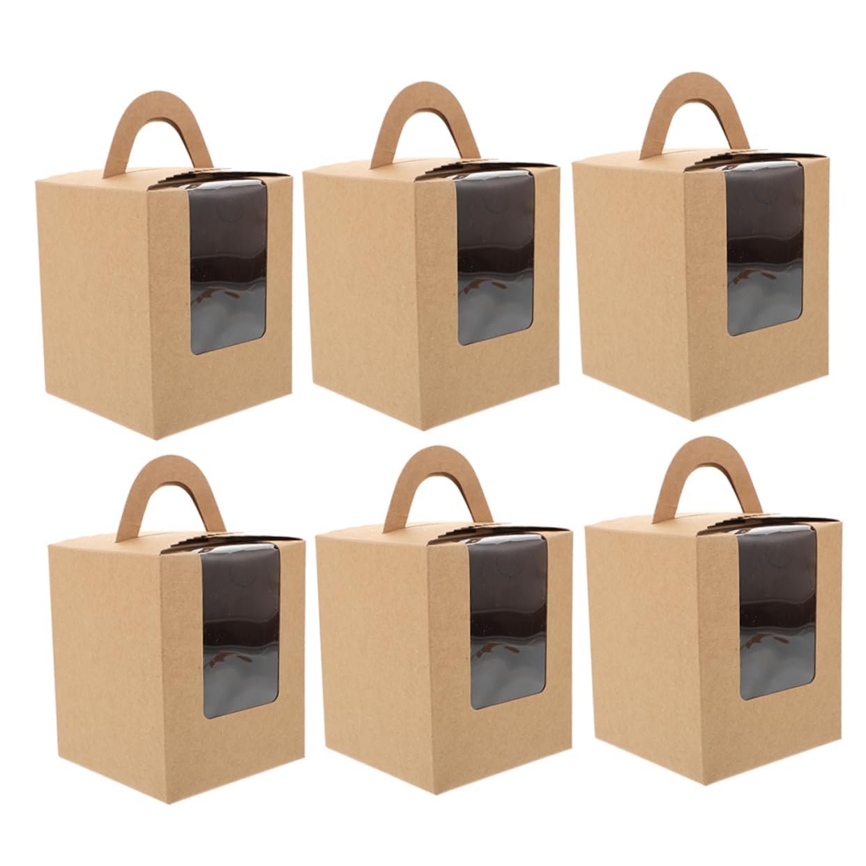 Cabilock 1 Set Creative Cake Box Muffin Packaging with Window for Cupcakes Cookies Desserts Lightweight Easy to Carry for Bakeries Festive