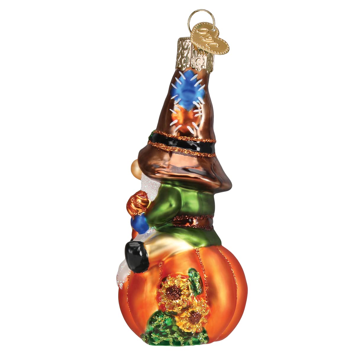 Old World Christmas Adorno de Cristal soplado de gnomo de Cosecha de otoño para árbol de Navidad