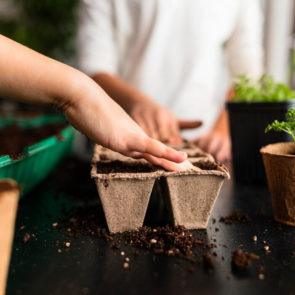 LATRAT Lot de 12 pots de culture, plateau de démarrage pour le jardin, le potager et les serres, bac à semis