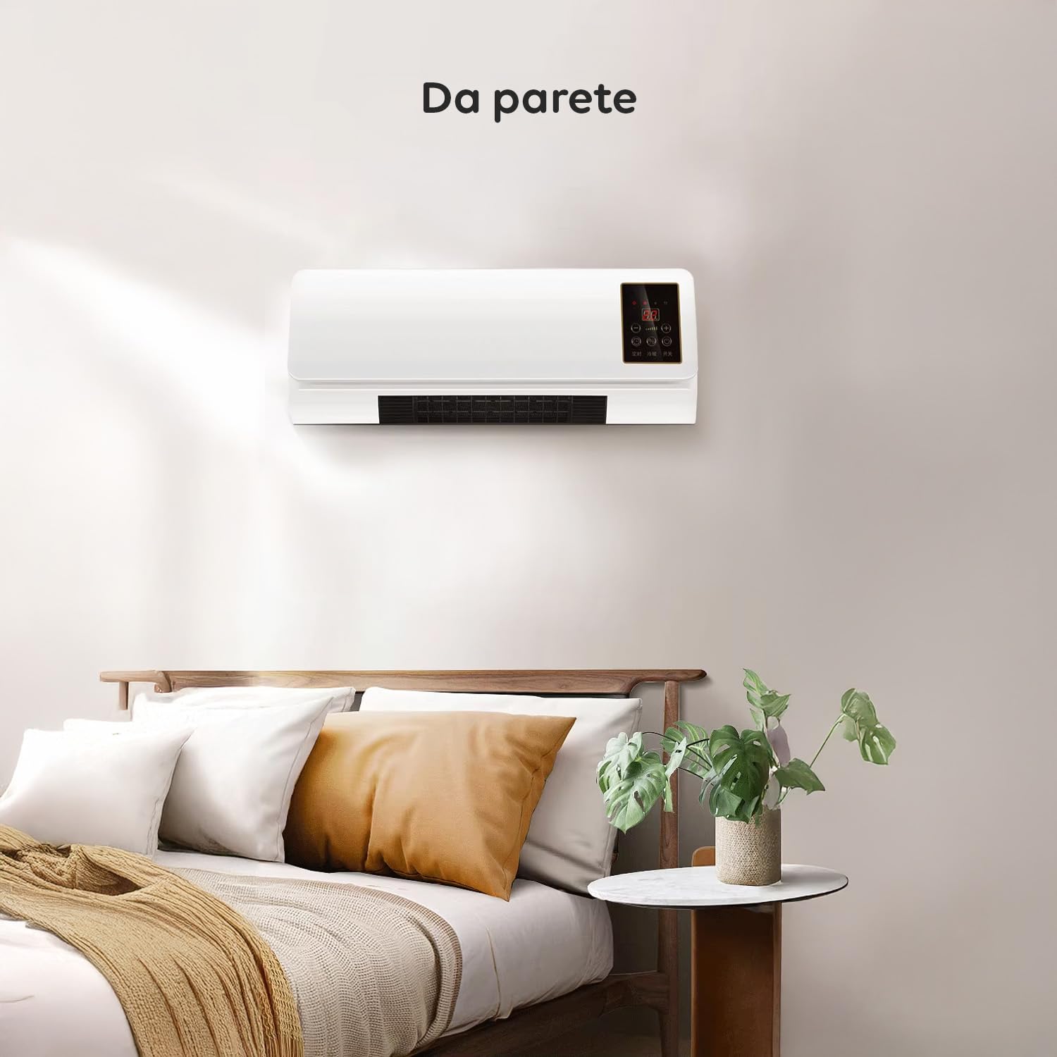 Avilia Termoconvettore Elettrico da Parete con Comodo Telecomando e Display LED Intuitivo 2000W - Alette Oscillanti per una Distribuzione Uniforme del Calore e Timer Fino a 6 Ore