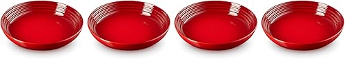 Le Creuset Juego de 4 cuencos para pasta, 8.5 pulgadas cada uno, color cereza