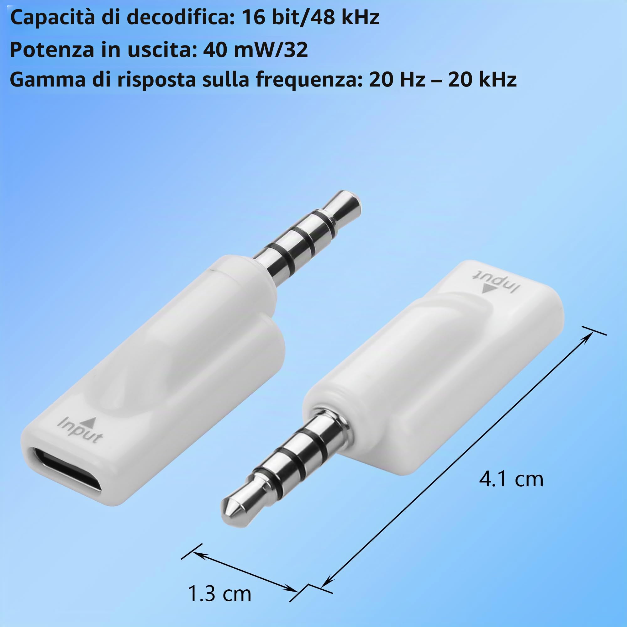 CERRXIAN 2 adattatori da USB-C a jack per cuffie da 3,5 mm, tipo C femmina (ingresso) a AUX (uscita), convertitore audio digitale per PC, tablet, laptop, microfono, altoparlante
