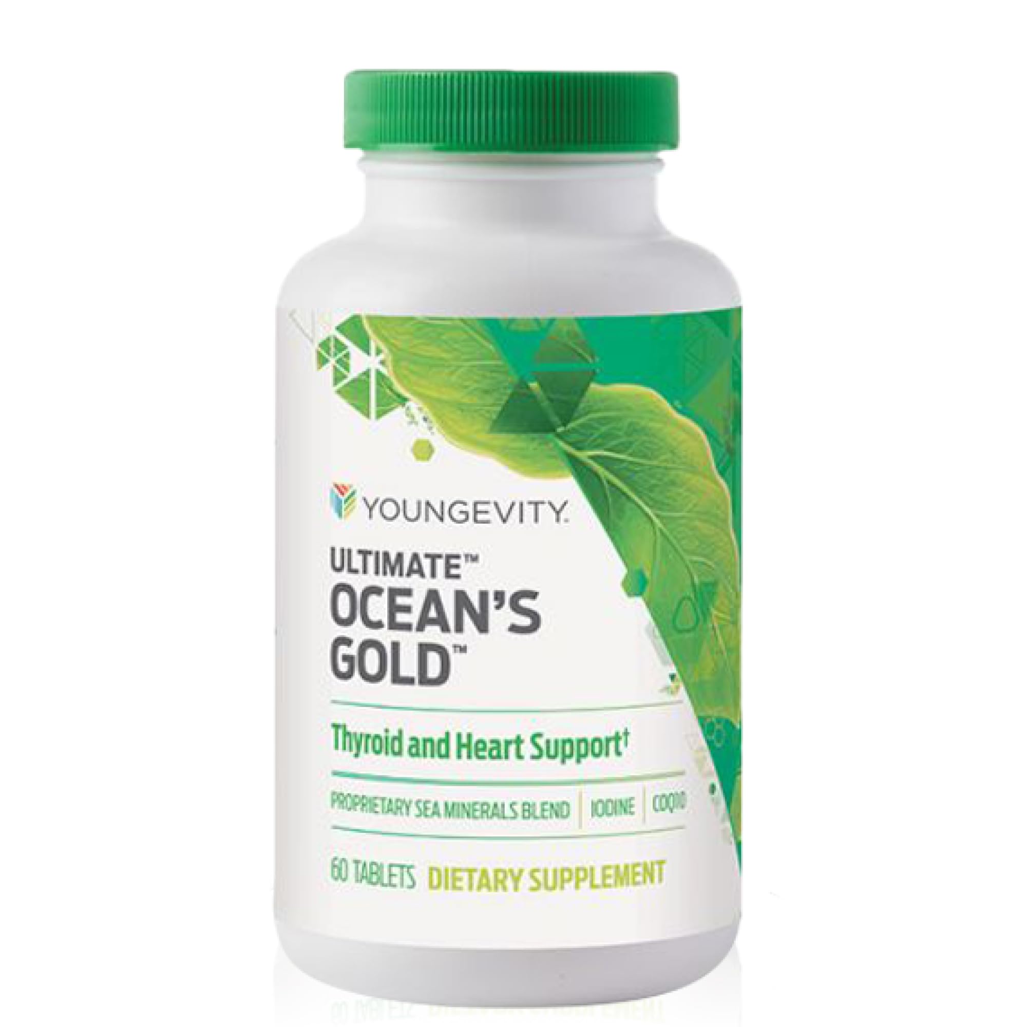 Youngevity Ultimate Ocean's Gold Thyroid & Heart Support, 60 Tablet Bottle 60 Count (Pack of 1)