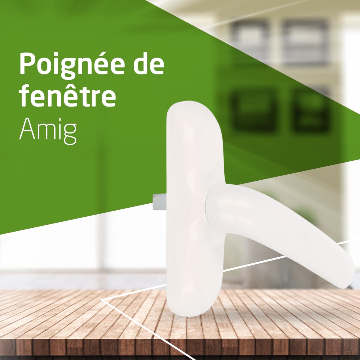 Amig - Poignée pour fenêtres oscillo-battantes avec base en aluminium et revêtement en PVC noir avec vis invisibles - 180 x 35 mm - Hauteur 64 mm - Sans carré