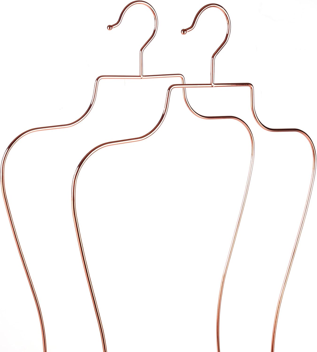 Full Body Wire Metal Shape Swimwear Hangers for Bikini Display -10 of Pack (Rose Gold)