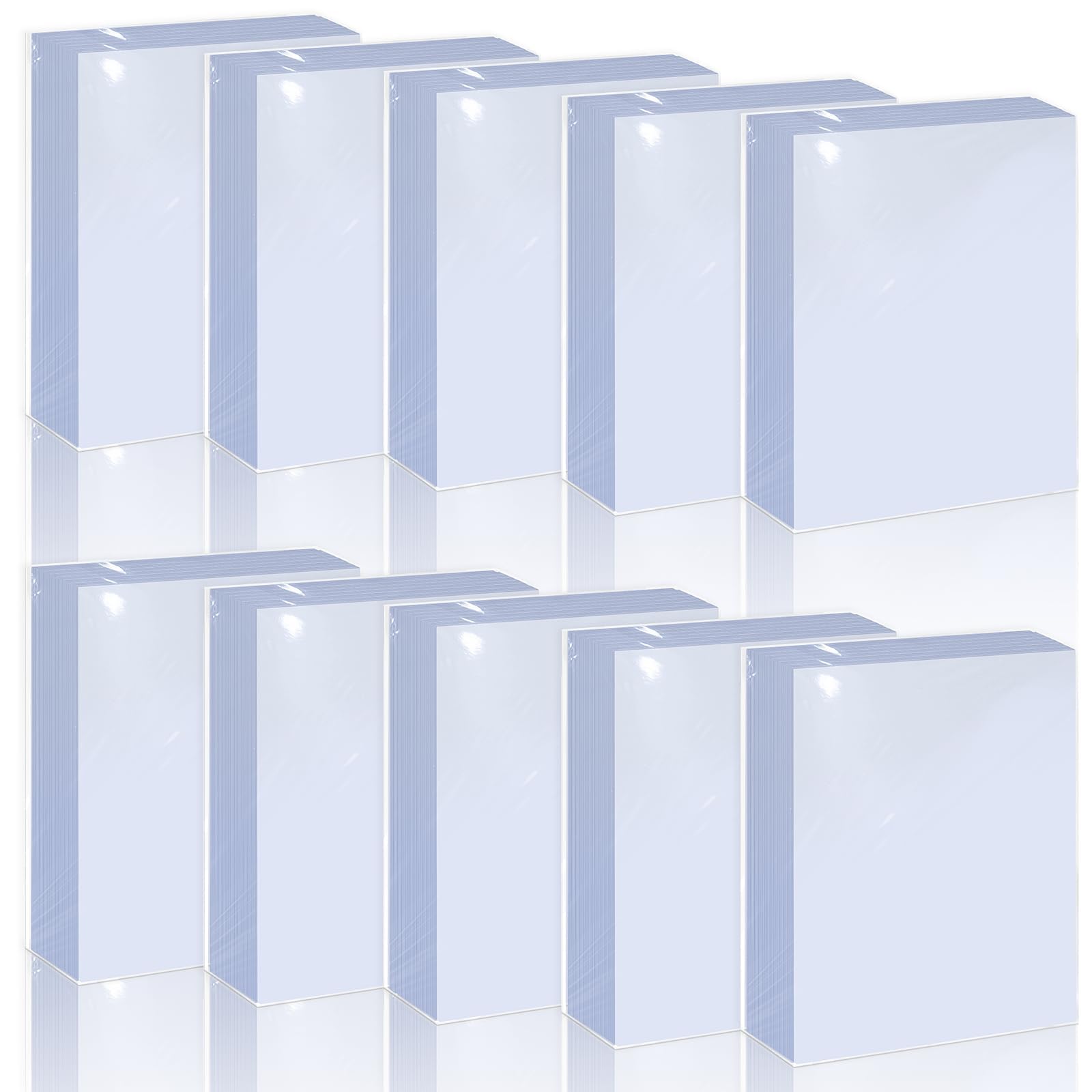 100Pcs Toploaders & Card Sleeves Set, 3"x4" Rigid Clear Card Protectors with Penny Sleeves