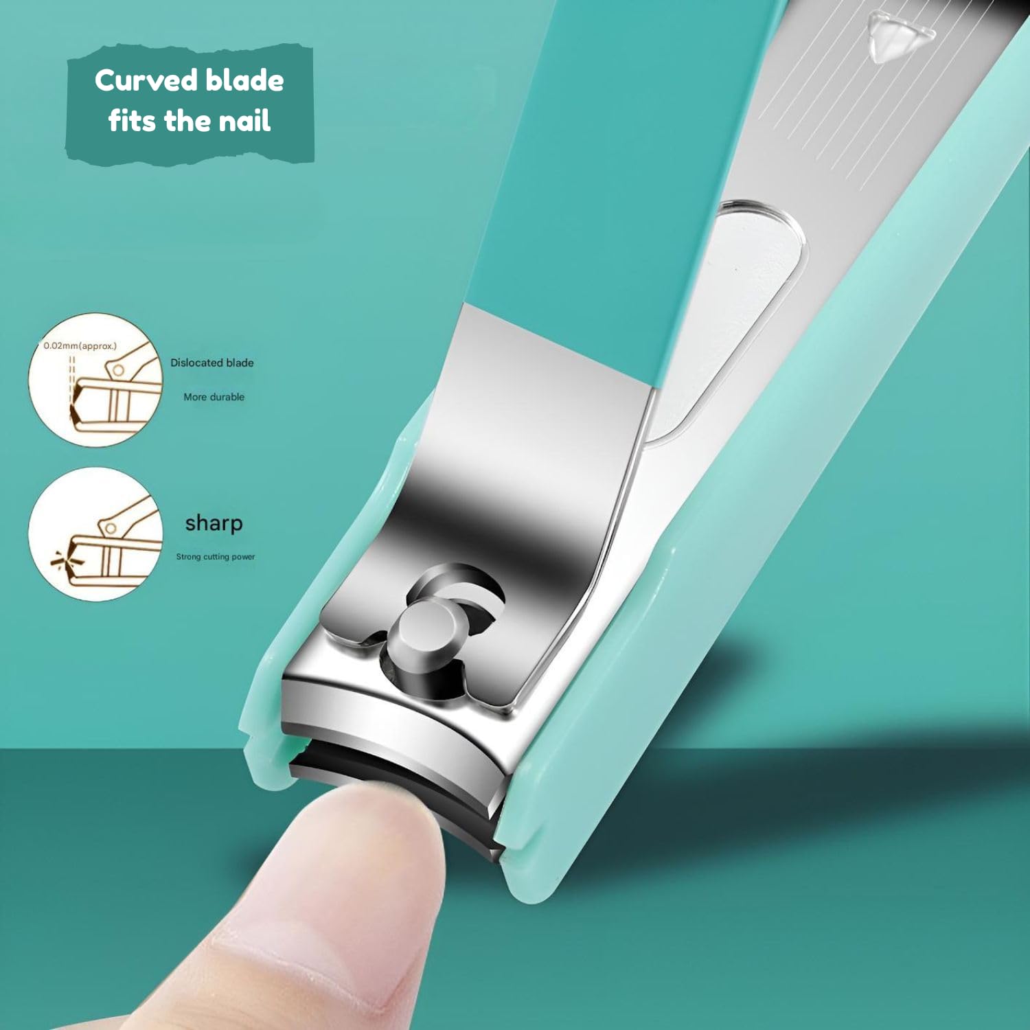 Jeyux Nail Clipper Set – 8 in 1 Professional Manicure & Pedicure Kit for Women Portable Nail Cutter Set Stainless Steel Fingernail Clippers Personal Grooming Kits (Green) 2