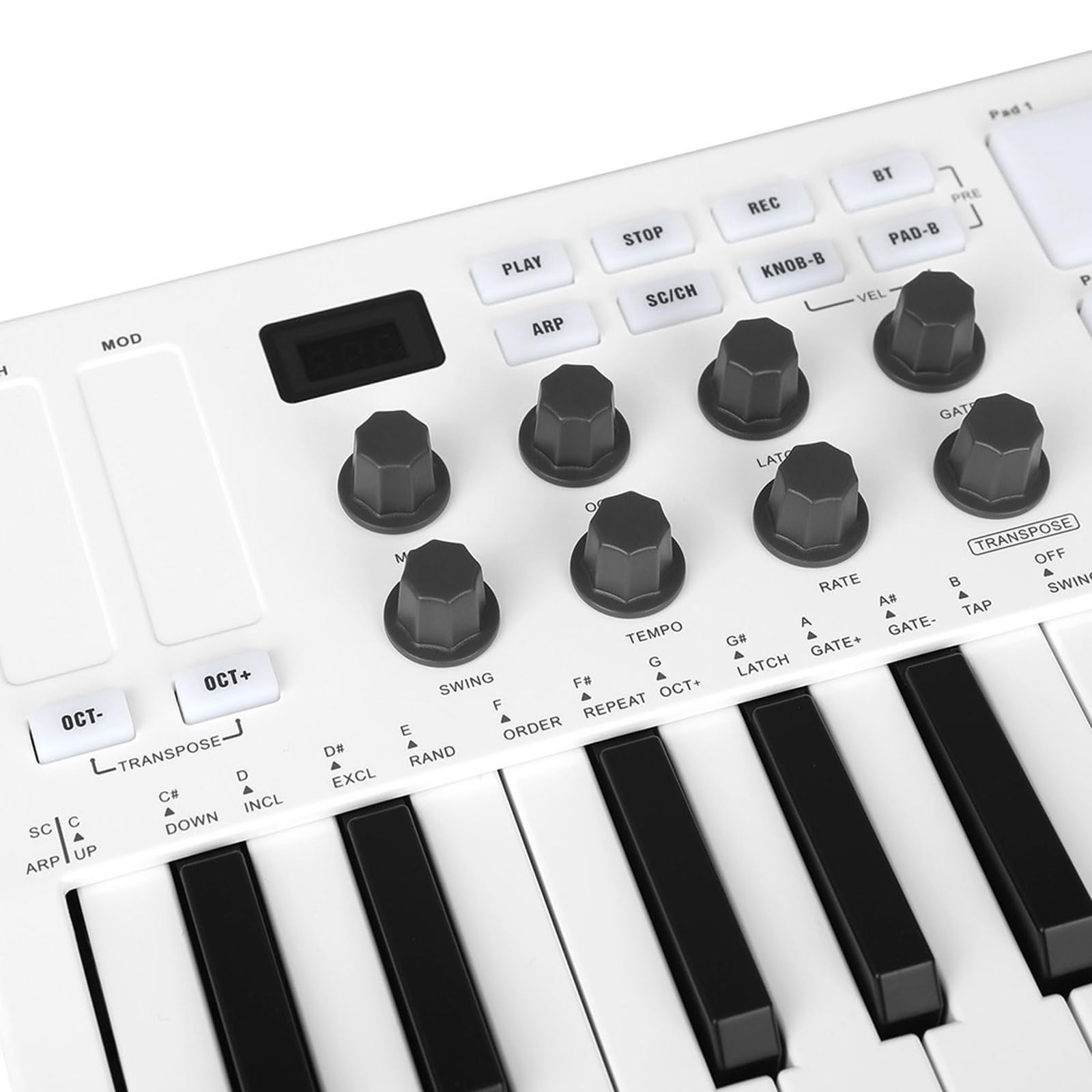 25 Controller per tastiera Strumento di produzione musicale portatile Texture adatto per controller di produzione musicale da studio e da viaggio