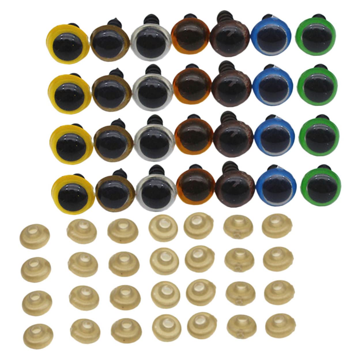 NUOBESTY 5 Sets Plüschpuppenbrille Augapfel Wackelauge Handgenähte Bewegliche Augen Puppenaugen Wackelaugen Farbe Für Augen Bastelaugen Engelsaugen Webstuhlaugenaufkleber Farbig Für Augen