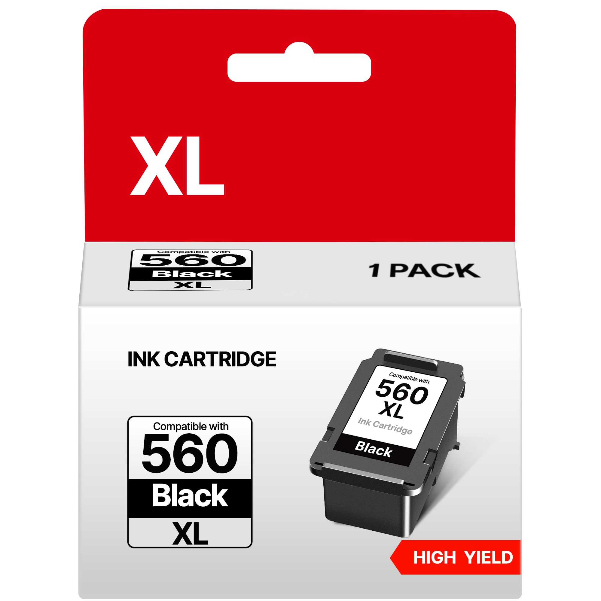 PG 560 XL PG560XL Kompatibel für Canon Druckerpatronen 560 561 560XL 560 XL PG-560 XL für Canon TS5350i Patronen TS7450i TS5350a TS5351i TS7450a TS7451a TS5350 TS7450 TS5351 (1er-Pack, Schwarz)