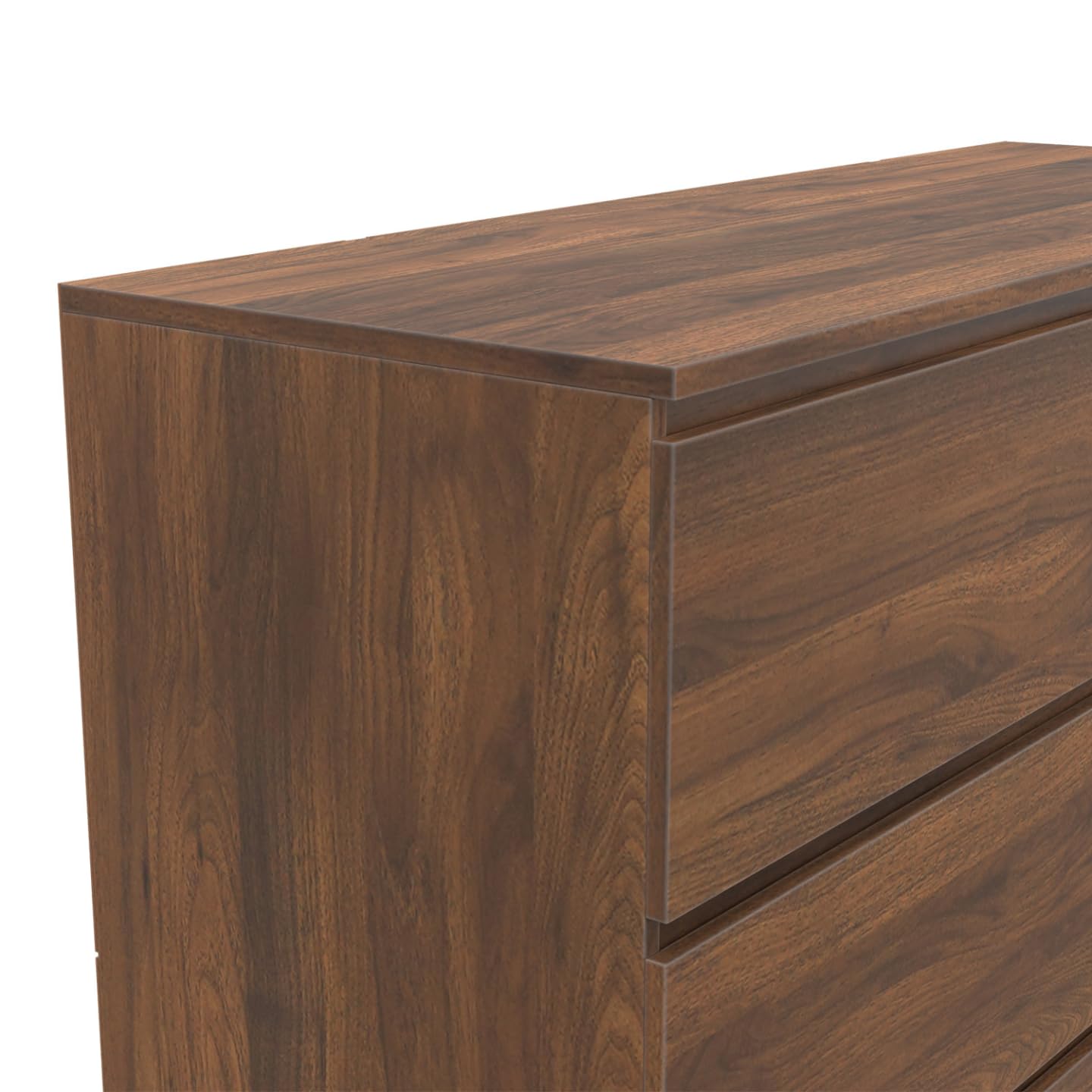 IDMarket - Commode 6 tiroirs TOMI 110 cm Effet Noyer