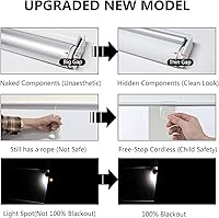 Vista 2 de Persilux Persianas enrollables sin cordón, 100 % opacas, con aislamiento térmico, persianas de ahorro de energía para ventanas y oficina