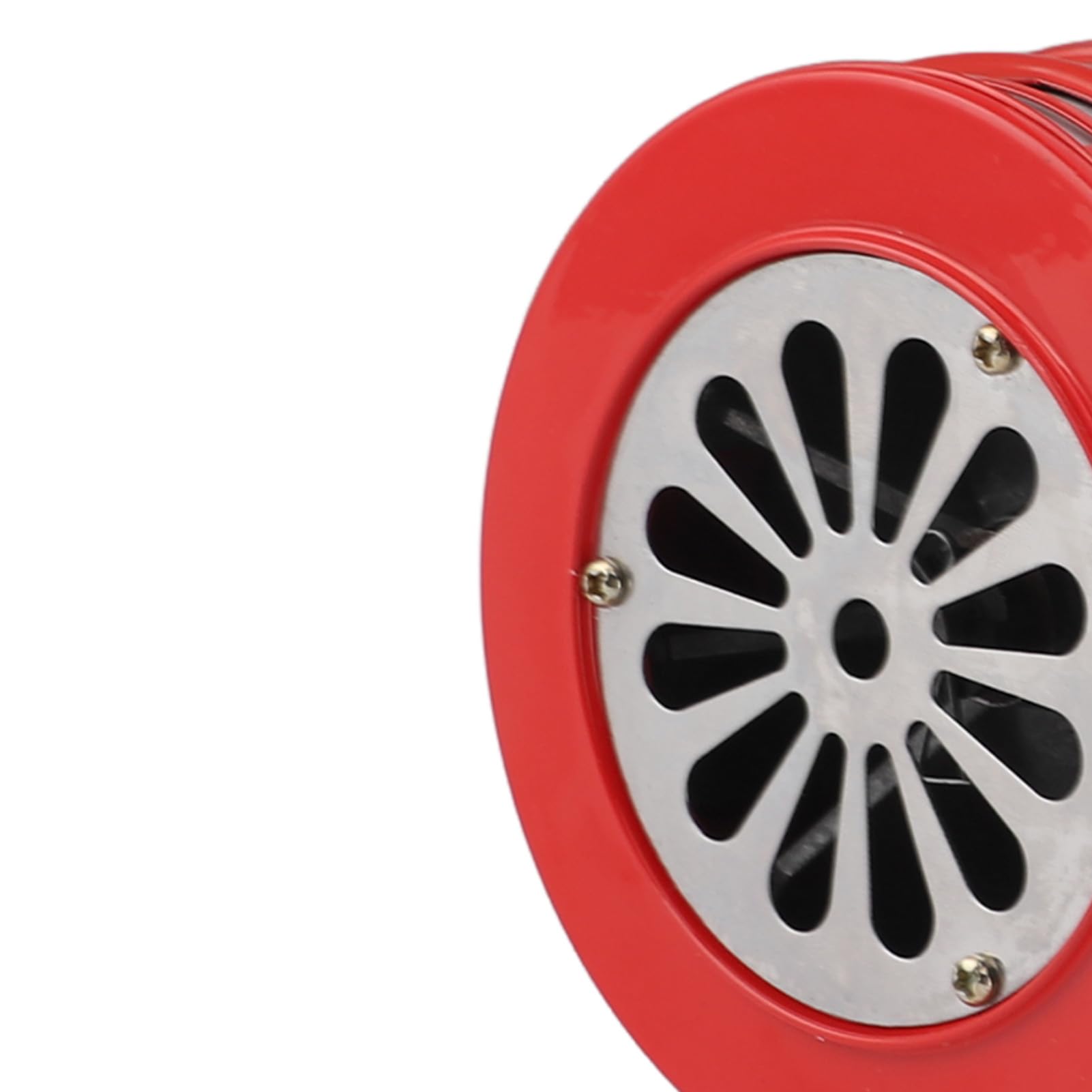 AUNMAS Sirena de Manivela Alarma Manual, Sirena de Seguridad de Emergencia de Aleación de Aluminio 110 DB, Sonido Ajustable, Cuerpo Impermeable, Alerta Portátil de Mano para Fábrica, Escuela, (Rojo)