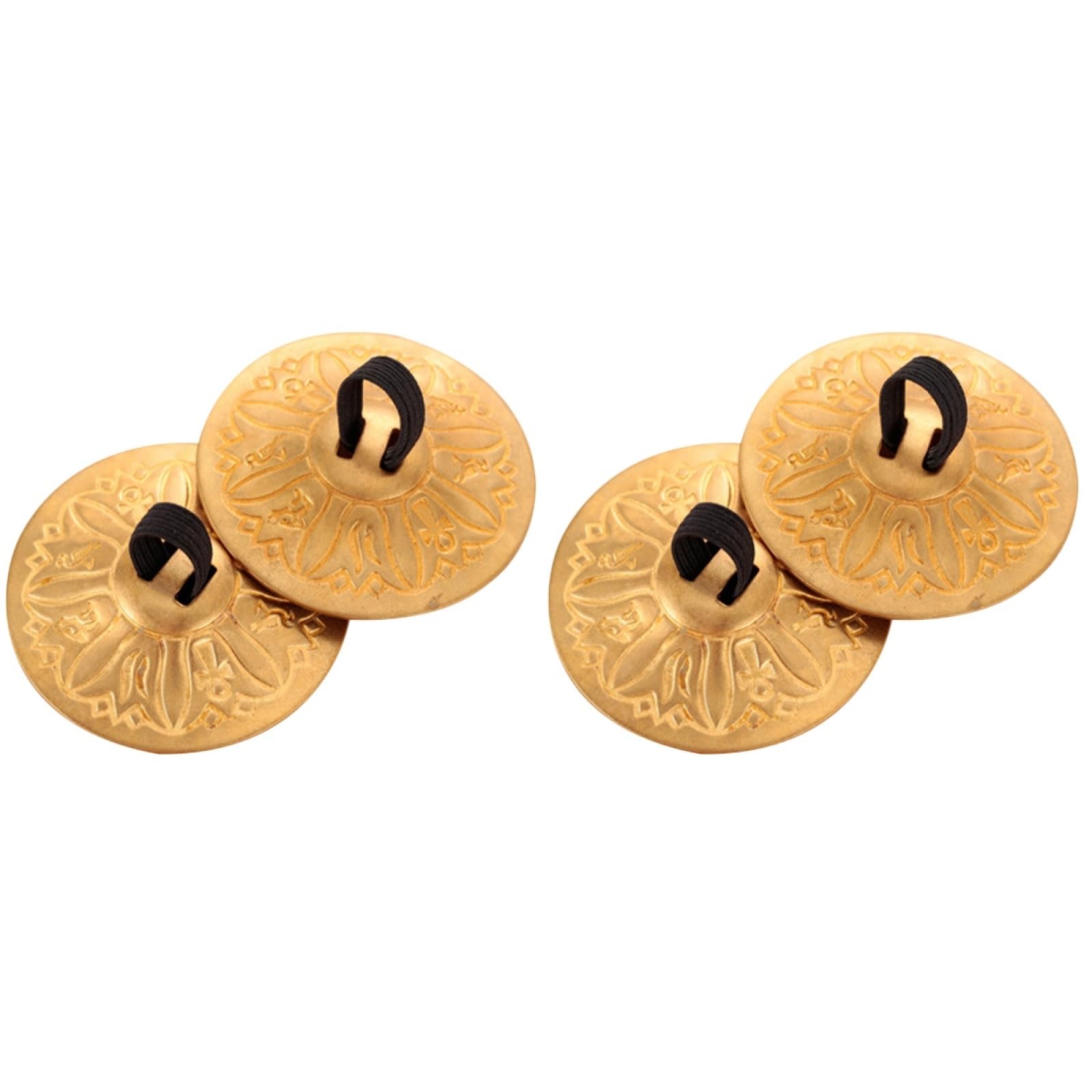 Amosfun Zills, 2 paia di bacini per dita per il pollice, strumento per le dita, bacino, bacino per le dita, bacino, bacino per le dita, piccolo bacino in rame, abbigliamento penetrazione bambino