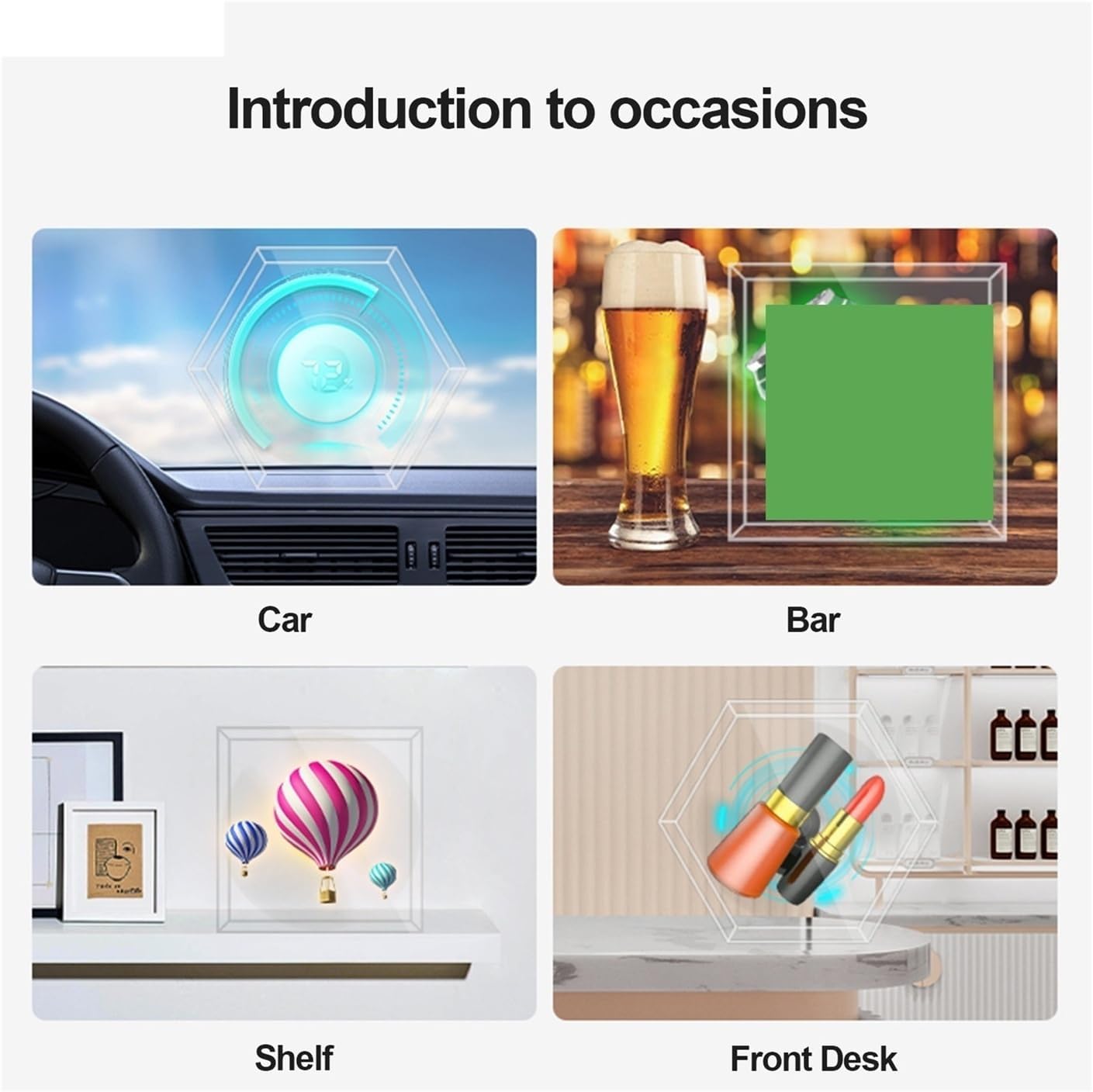 360 Degree 3D Hologram Fan Mobile APP LED 14cm Holographic Advertising Display Projector for Trade Shows, Parties, and Events Wide Viewing Angle