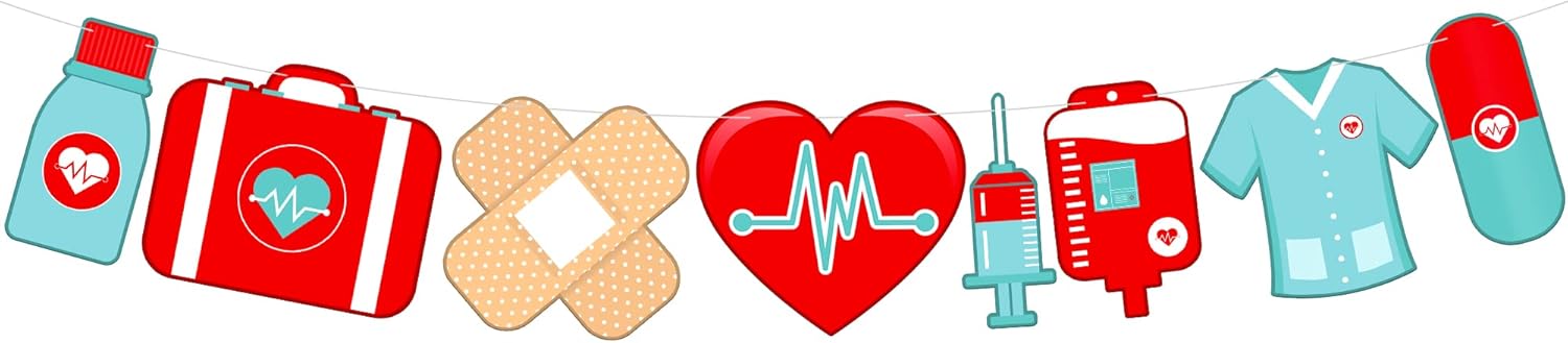 KatchOn, Nurse Garland Banner - Large 10 Feet, No DIY | Nurse Banner for Nurse Themed Party Decorations | Medical Party Decor, Graduation Decorations 2026